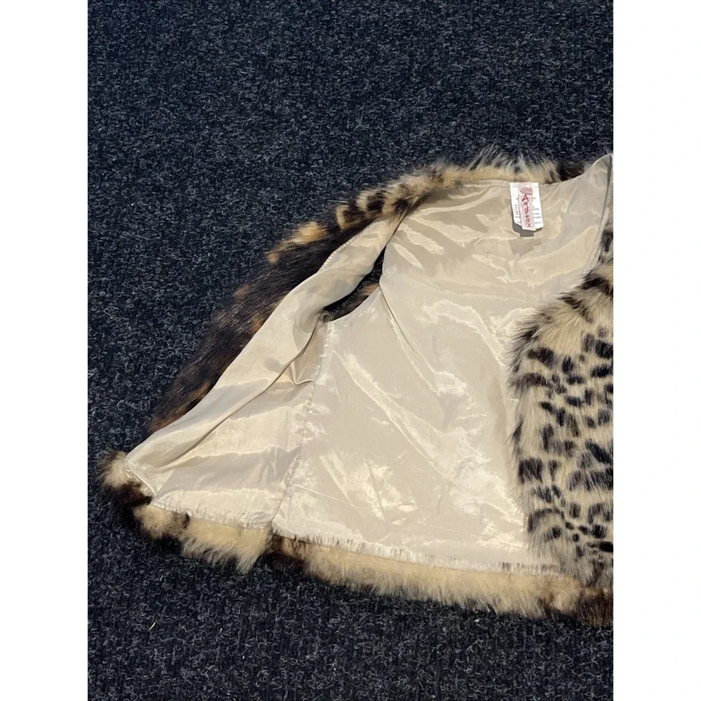 Girl's Faux Fur Leopard Print 12-18 Months